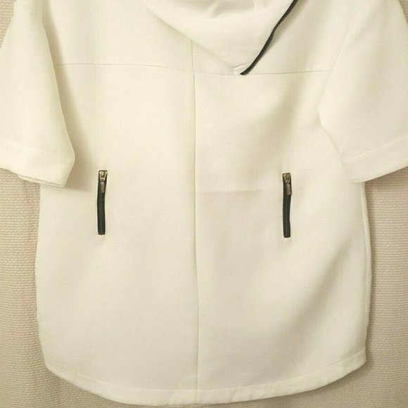 New Zara White Sheath Dress/Tunic Top with Black Accents - Picture 7 of 7